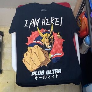 All Might "I AM HERE!" Plus Ultra Graphic Tee - Black